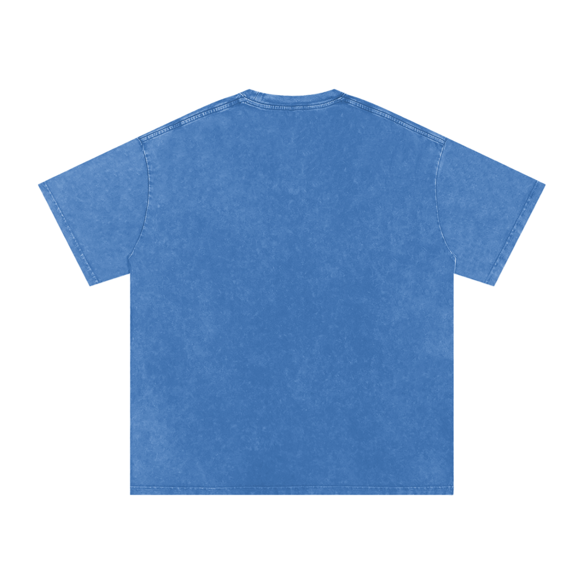 MIROLYUB Afterglow Snow-Wash Oversized Tee in Light Blue, back view.