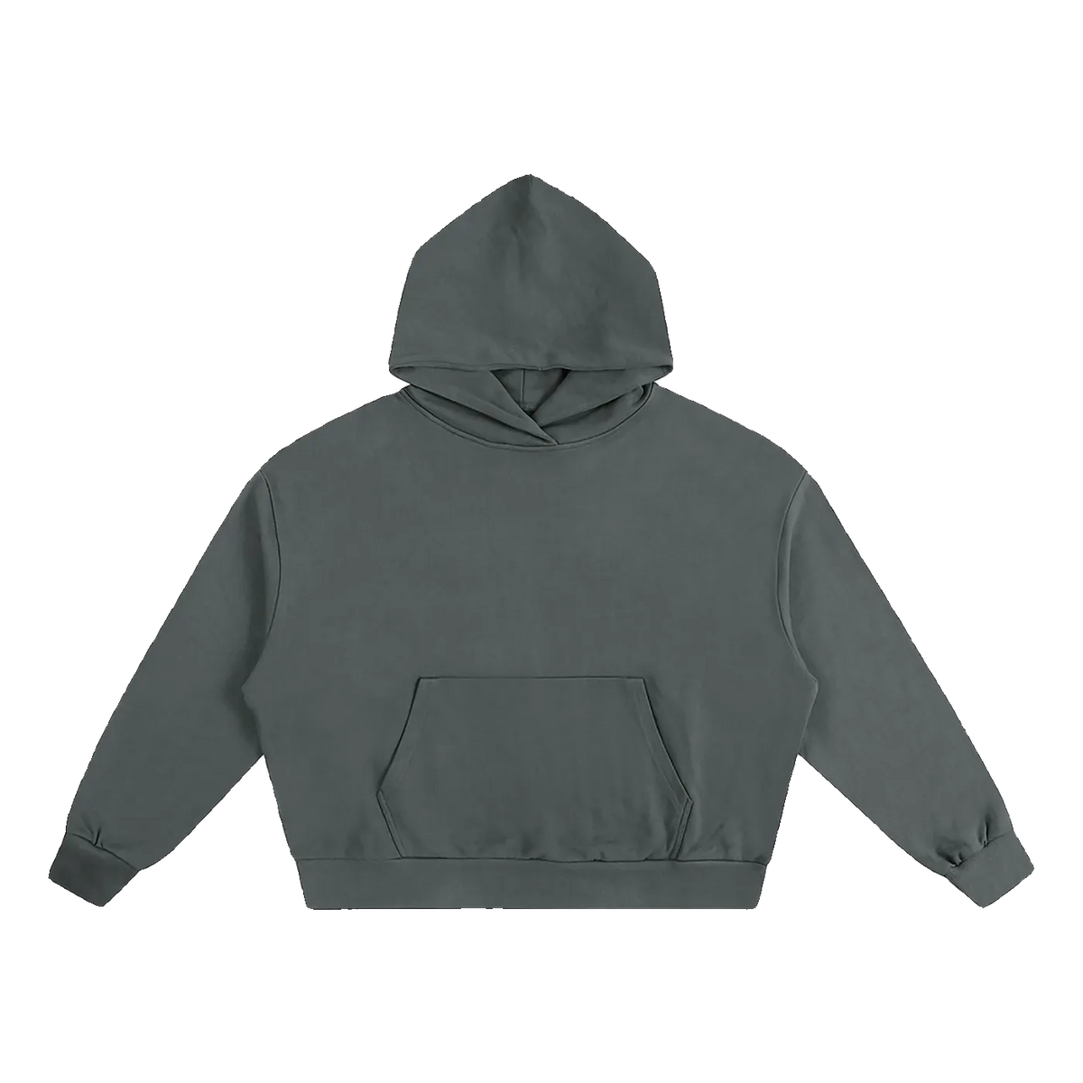 MIROLYUB plateau boxy cotton hoodie in Gray, front view