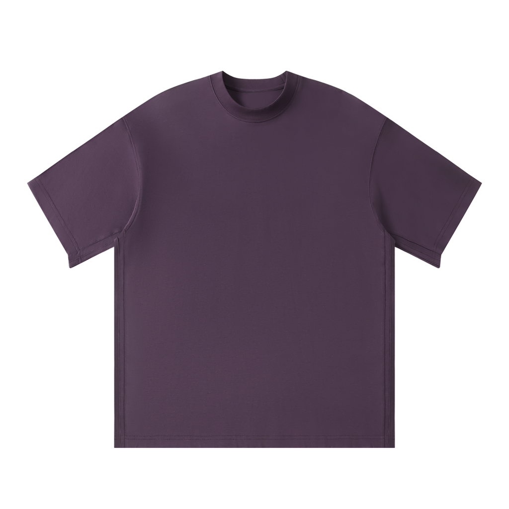 MIROLYUB Unisex Colorblock Crewneck T-Shirt — Purple, front view