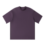MIROLYUB Unisex Colorblock Crewneck T-Shirt — Purple, front view