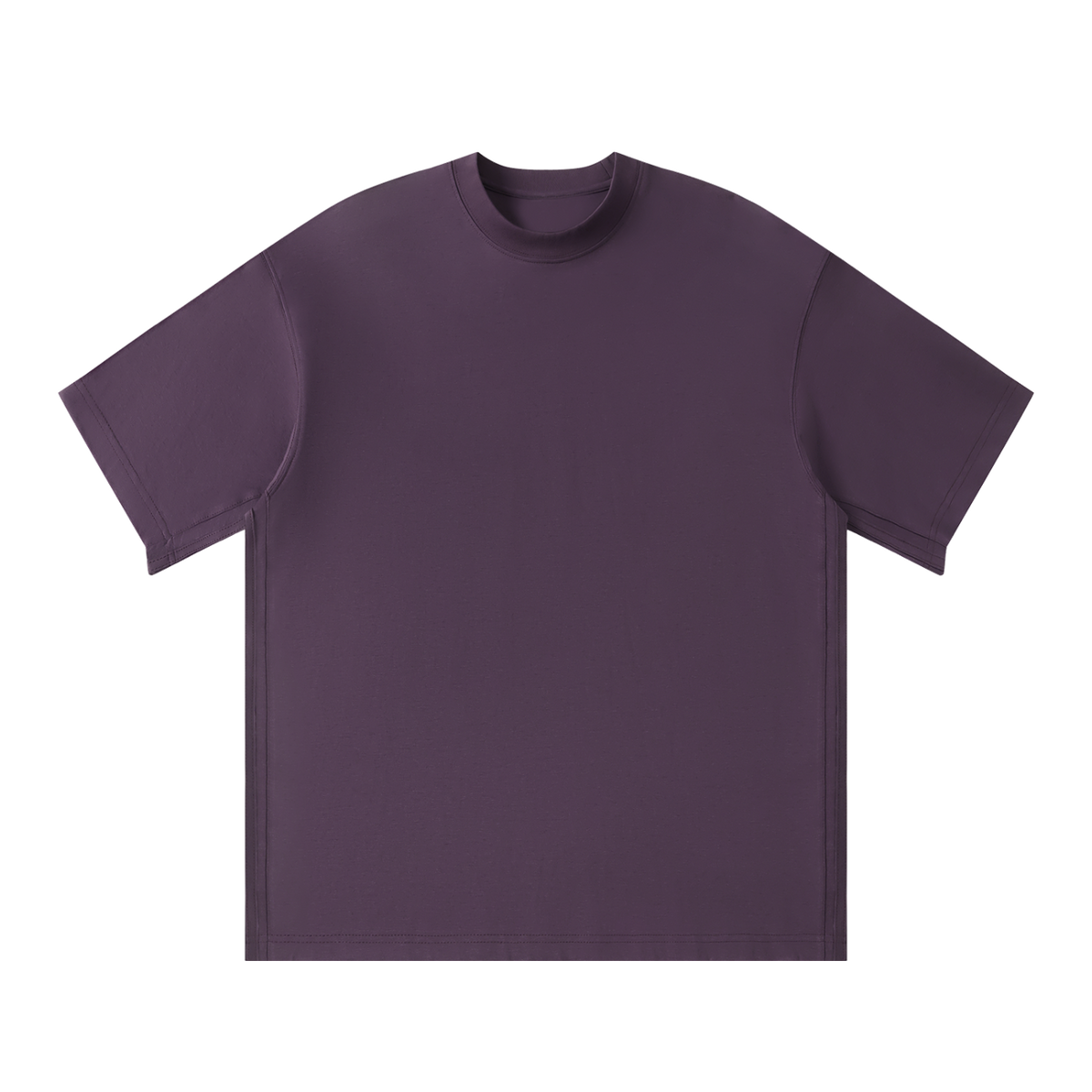 MIROLYUB Unisex Colorblock Crewneck T-Shirt — Purple, front view