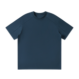 MIROLYUB Unisex Raglan Sleeve T-Shirt — Navy Blue — front view