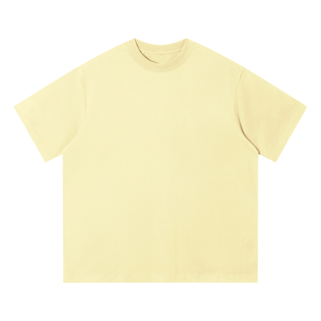 MIROLYUB Driftline Cotton Tee in Light Yellow, front view
