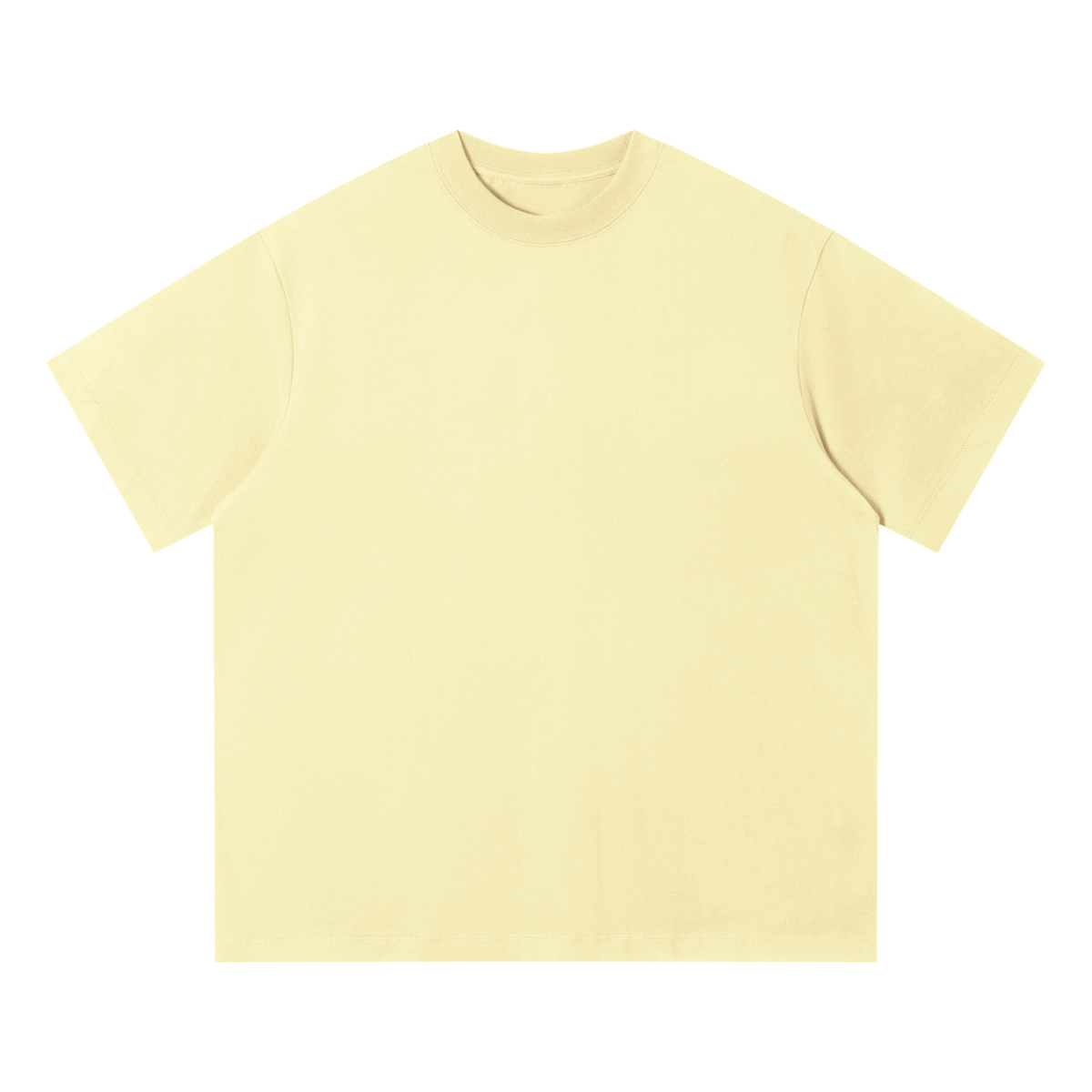 MIROLYUB Driftline Cotton Tee in Light Yellow, front view