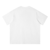 MIROLYUB Driftline Cotton Tee in White, back view