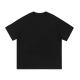 MIROLYUB Still Heavy Cotton Tee in Black, front view.