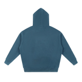 MIROLYUB Loft Boxy Fleece Hoodie in Haze, back view.