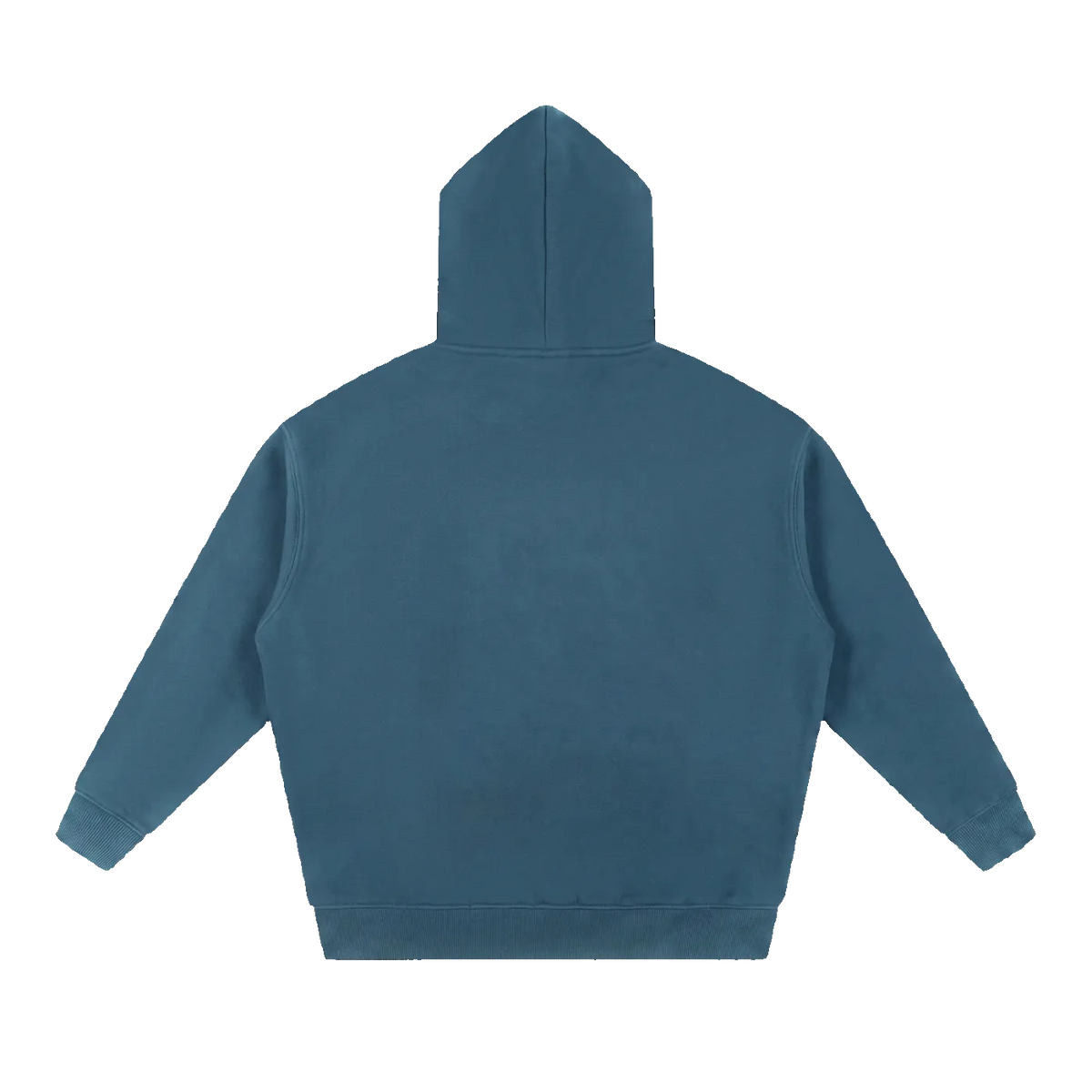 MIROLYUB Loft Boxy Fleece Hoodie in Haze, back view.