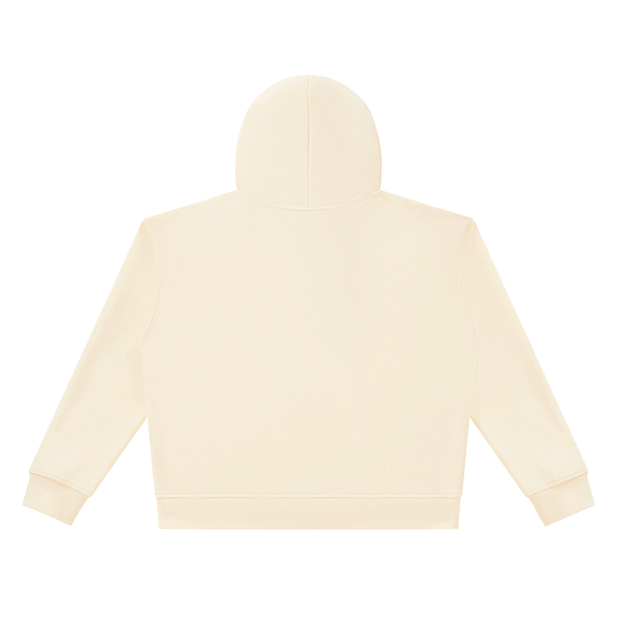 MIROLYUB Unisex Heavyweight Full Zip Boxy Hoodie — Apricot, back view