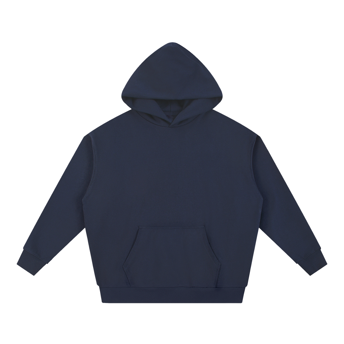 Essential Heavyweight Hoodie — Navy Blue, front view