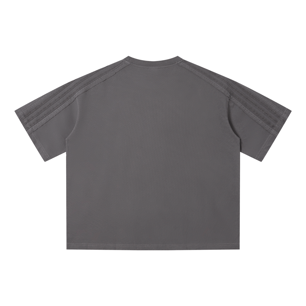 MIROLYUB Unisex Vintage Wash Boxy T-Shirt — Light Gray — back view