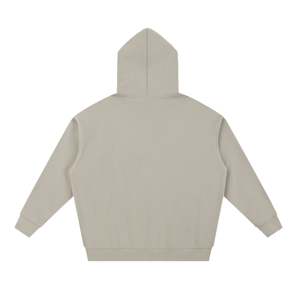 MIROLYUB Bastion Heavyweight Hoodie in Light Gray, back view