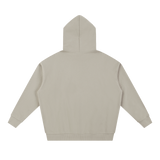 MIROLYUB Bastion Heavyweight Hoodie in Light Gray, back view