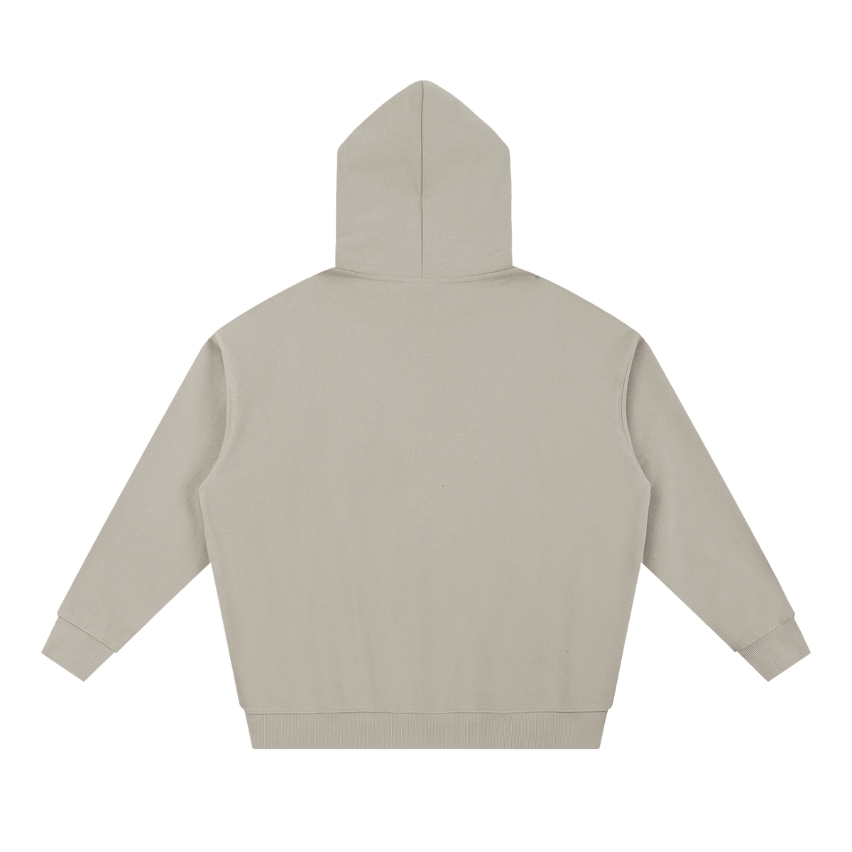 MIROLYUB Bastion Heavyweight Hoodie in Light Gray, back view