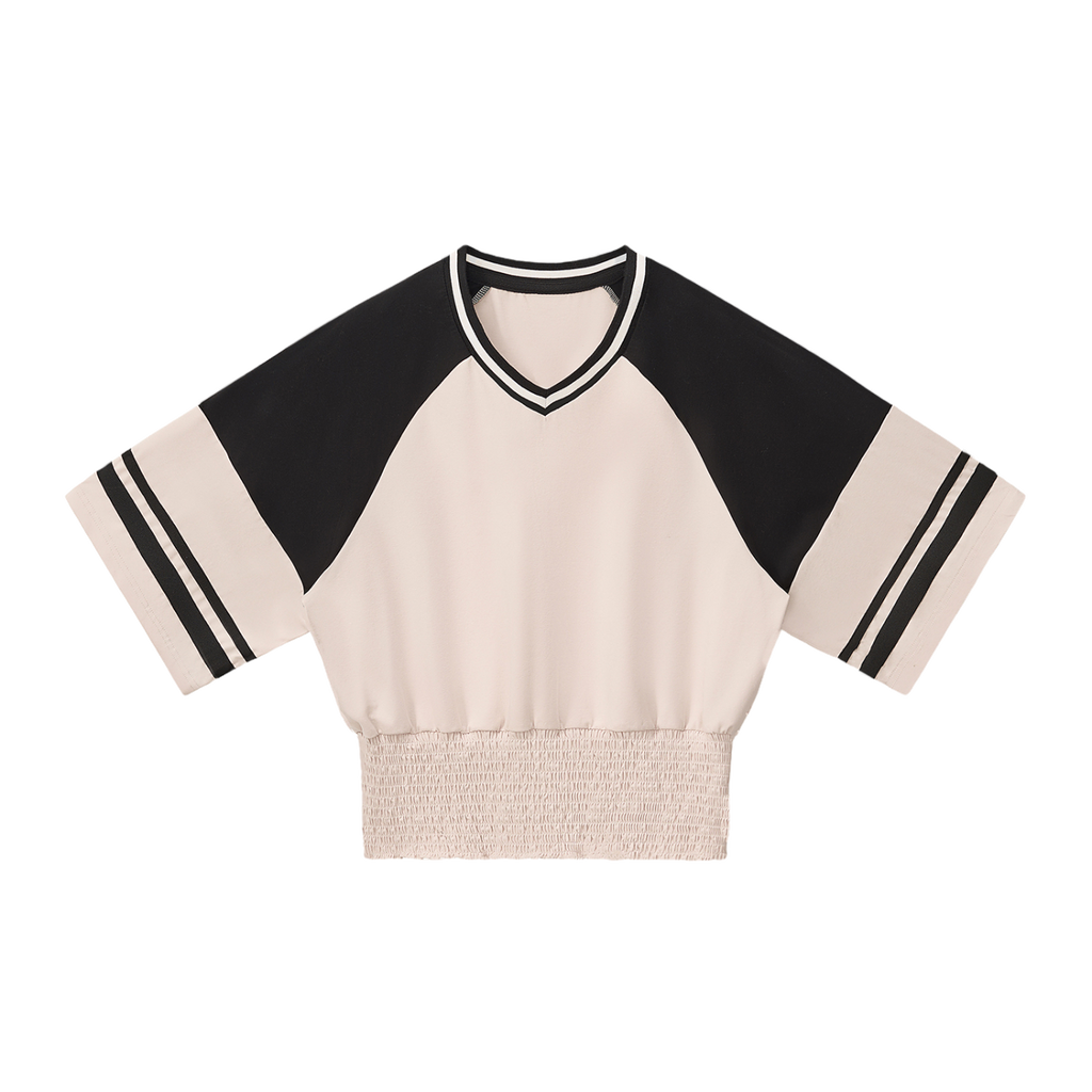 Gather — Apricot with Black — front view
