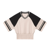 Gather — Apricot with Black — front view
