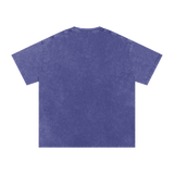 MIROLYUB Afterglow Snow-Wash Oversized Tee in Purple Haze, back view.