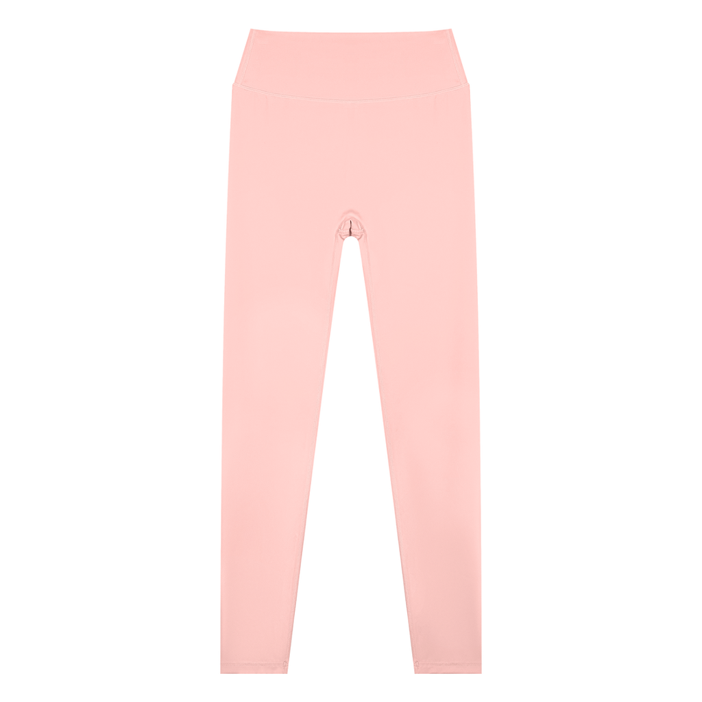 MIROLYUB Women’s High Waisted Yoga Leggings — Pink, front view