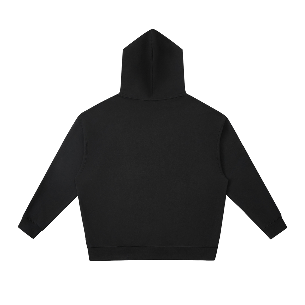 MIROLYUB Shelter Pullover Hoodie in Black, back view
