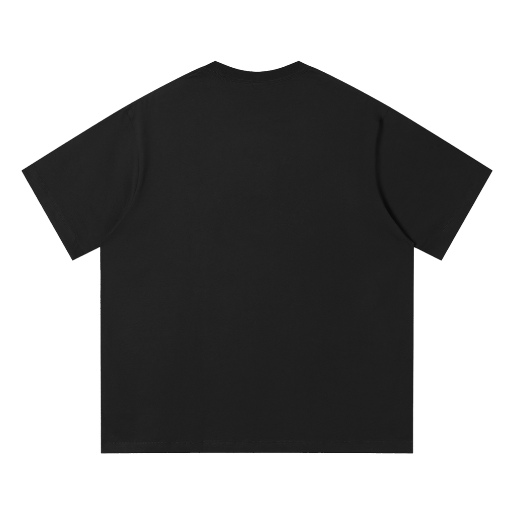 MIROLYUB Driftline Cotton Tee in Black, back view