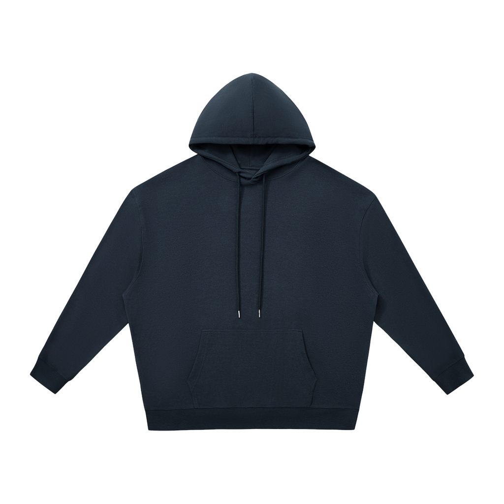 MIROLYUB Unisex Relaxed Pullover Hoodie undefined in Navy Blue, front view