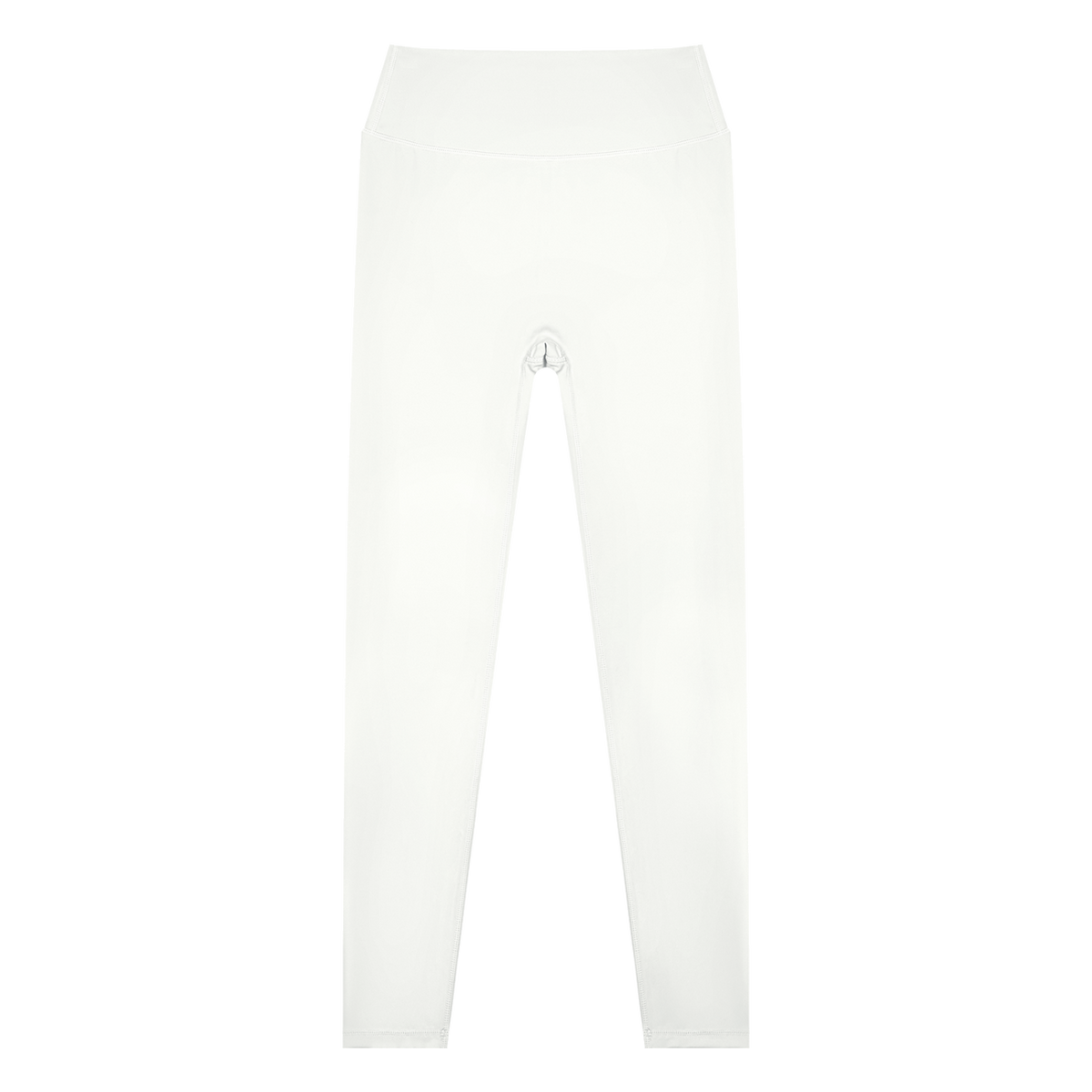 MIROLYUB Women’s High Waisted Yoga Leggings — White, front view