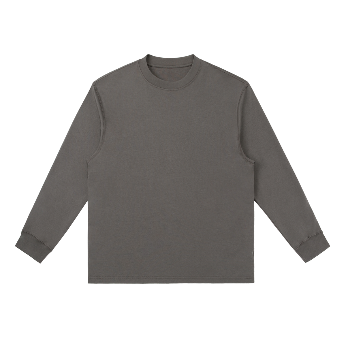 MIROLYUB Continuum cotton-blend long sleeve in Dark Gray, front view.