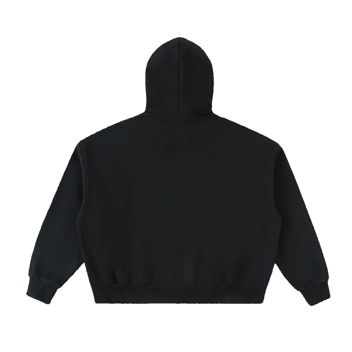 Relay boxy zip hoodie in Black, back