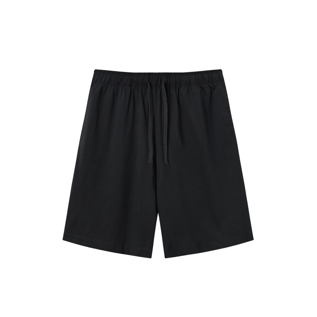 MIROLYUB Roam drawstring shorts in Black, front view