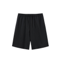 MIROLYUB Roam drawstring shorts in Black, front view