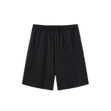 MIROLYUB Roam drawstring shorts in Black, front view
