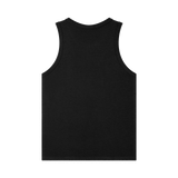 MIROLYUB Tension heavyweight ribbed tank in Black, back view.