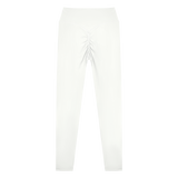 MIROLYUB Women’s High Waisted Yoga Leggings — White, back view