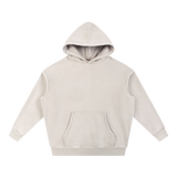 MIROLYUB Frostline Snow-Wash Oversized Hoodie in Mild Apricot, front view