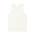 MIROLYUB Tension heavyweight ribbed tank in White, front view.