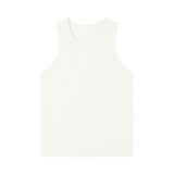 MIROLYUB Tension heavyweight ribbed tank in White, front view.
