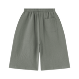 MIROLYUB Lattice Waffle Shorts in Gray, back view.
