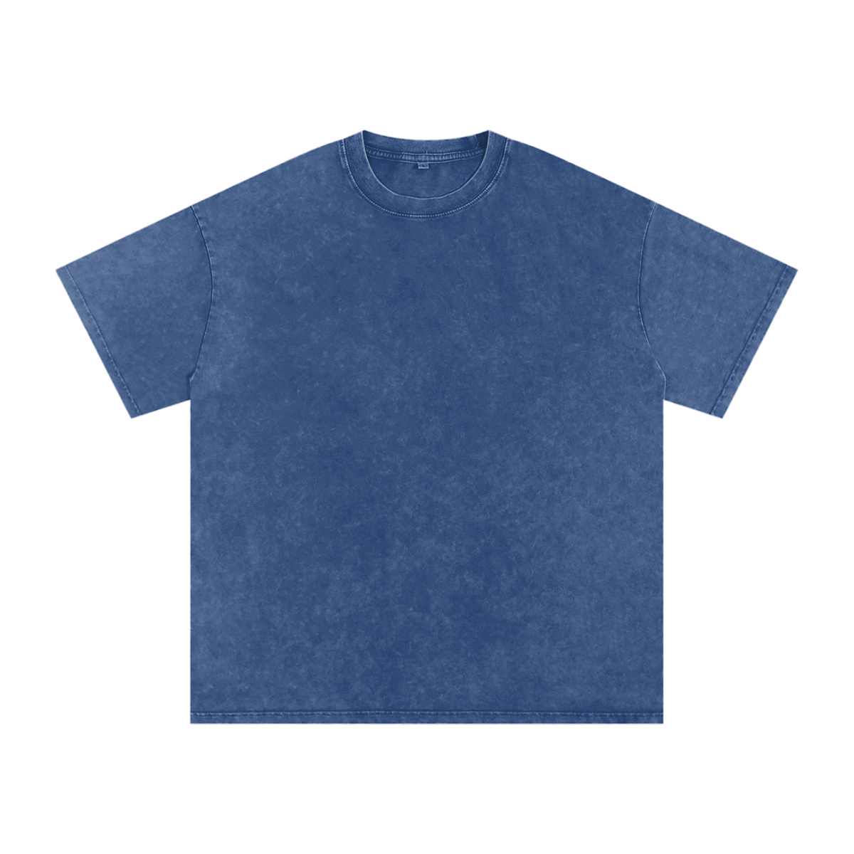MIROLYUB Afterglow Snow-Wash Oversized Tee in Dark Blue, front view.