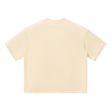 MIROLYUB Unisex Heavyweight Boxy T-Shirt — Apricot — back view