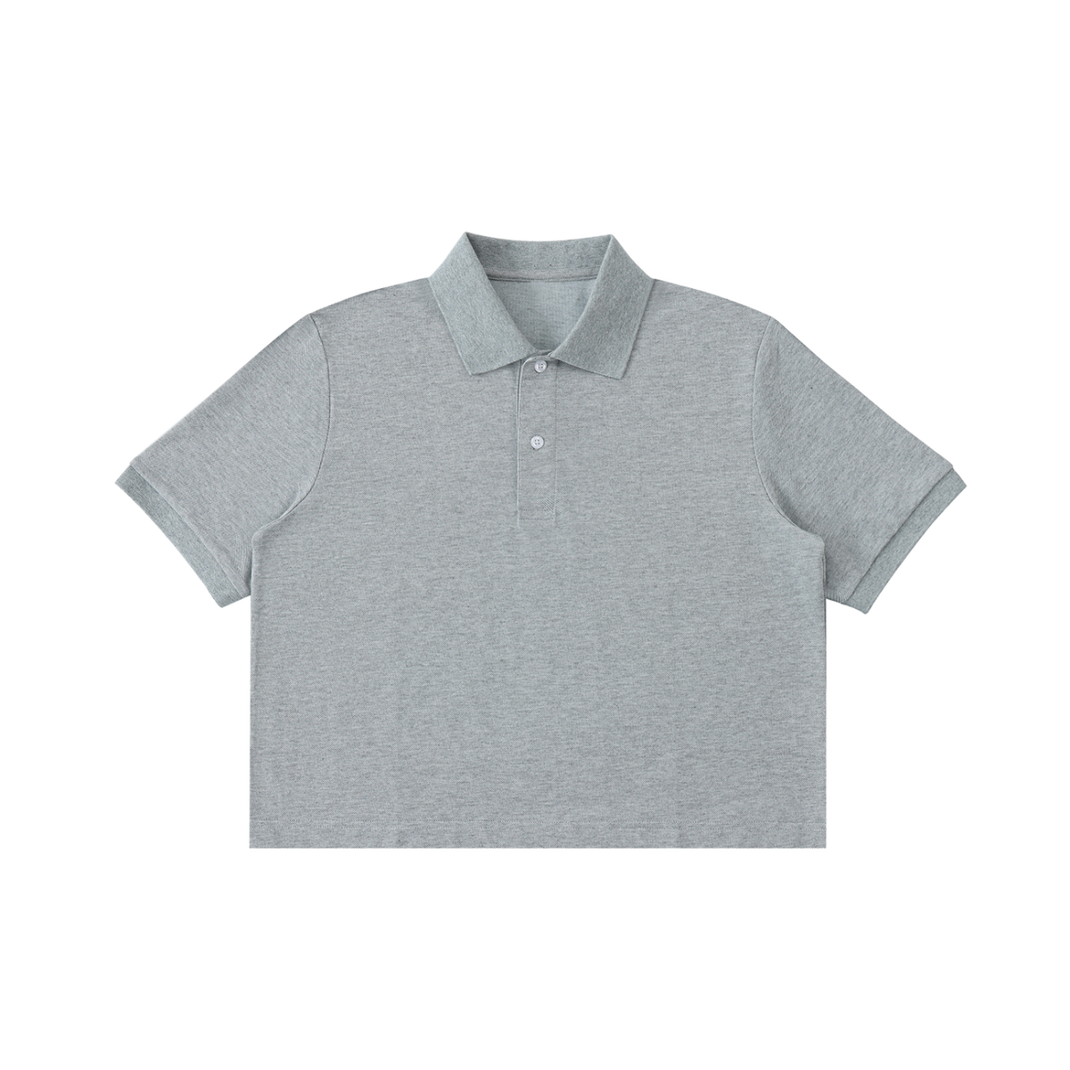 Counterpoint — Cropped Polo / Core — Gray, front view