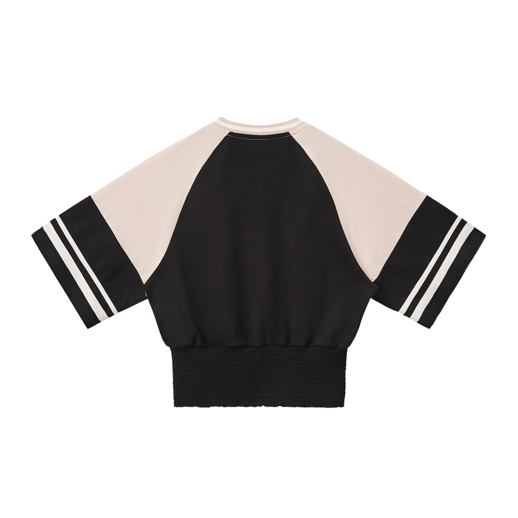 Gather — Black with Apricot — back view