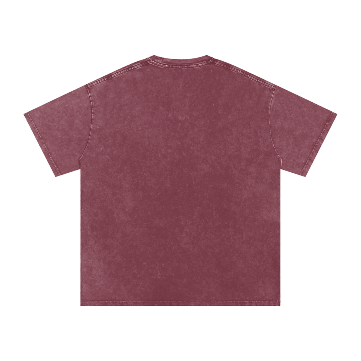 MIROLYUB Afterglow Snow-Wash Oversized Tee in Red, back view.