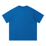 Unisex Quick-Dry Relaxed Fit T-Shirt — Colorful Blue, back view
