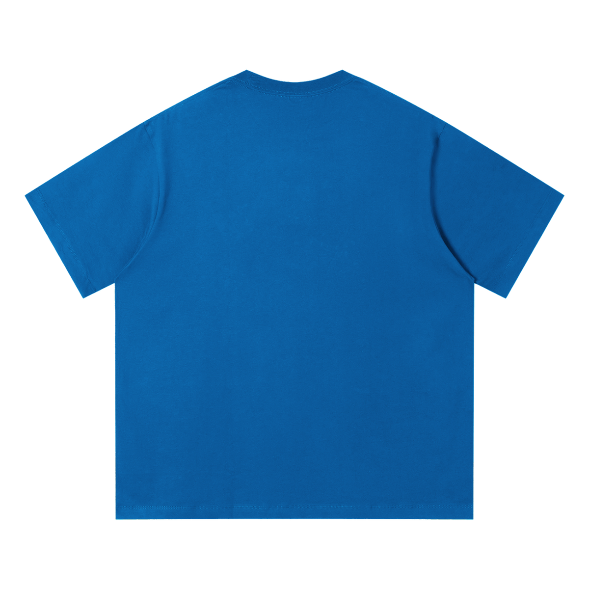 Unisex Quick-Dry Relaxed Fit T-Shirt — Colorful Blue, back view