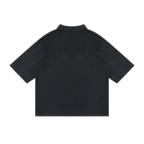 Undercurrent lyocell short-sleeve shirt in Black, back view