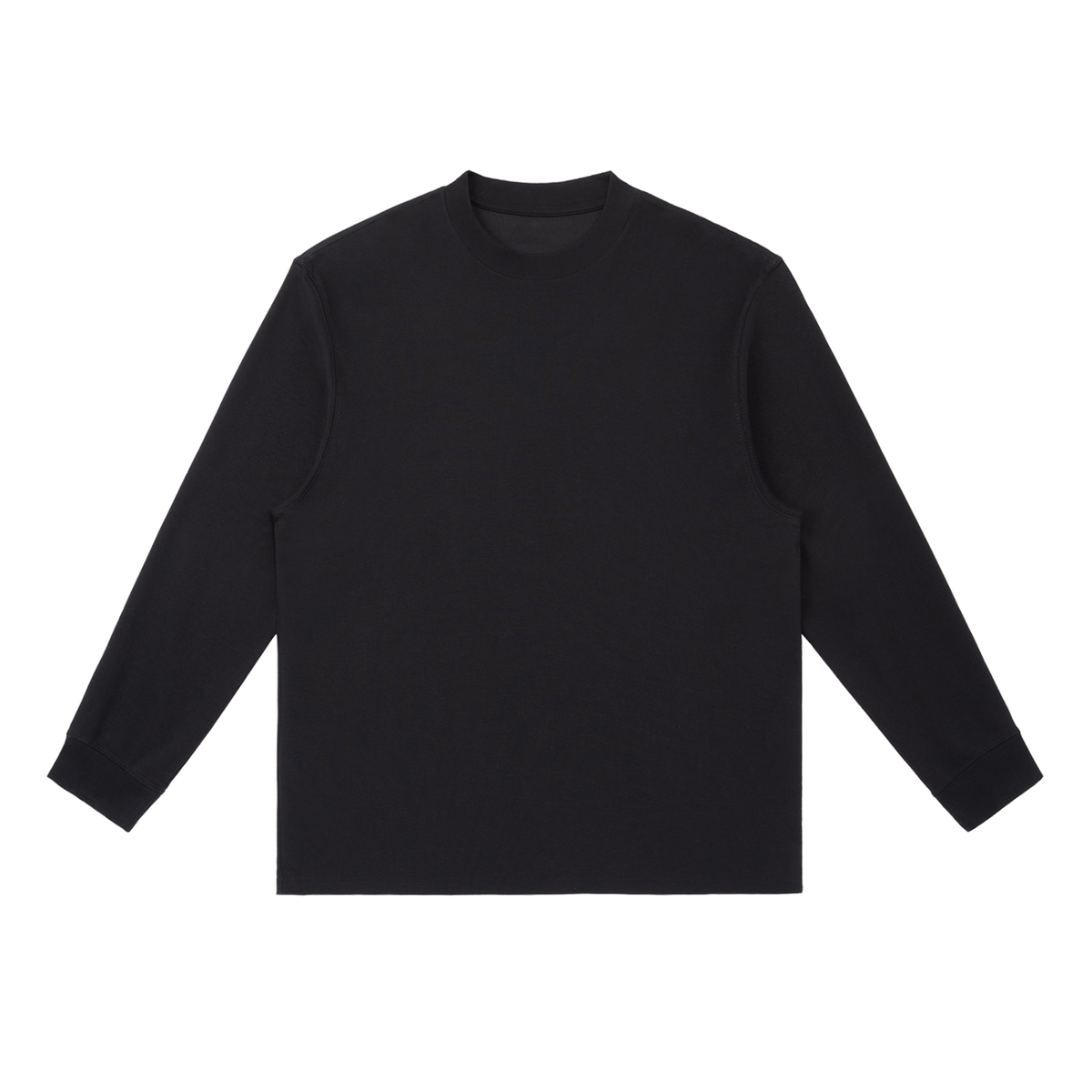 MIROLYUB Continuum cotton-blend long sleeve in Black, front view.