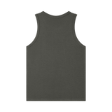 MIROLYUB Tension heavyweight ribbed tank in Dark Gray, back view.