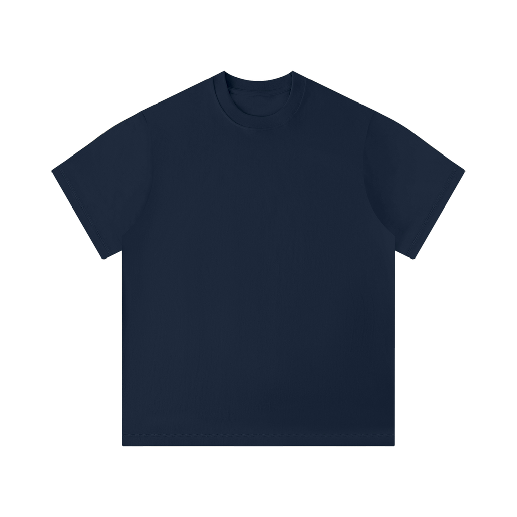 MIROLYUB Unisex Solid Color Regular Fit T-Shirt — Navy Blue — front view