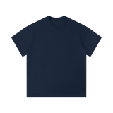 MIROLYUB Unisex Solid Color Regular Fit T-Shirt — Navy Blue — front view
