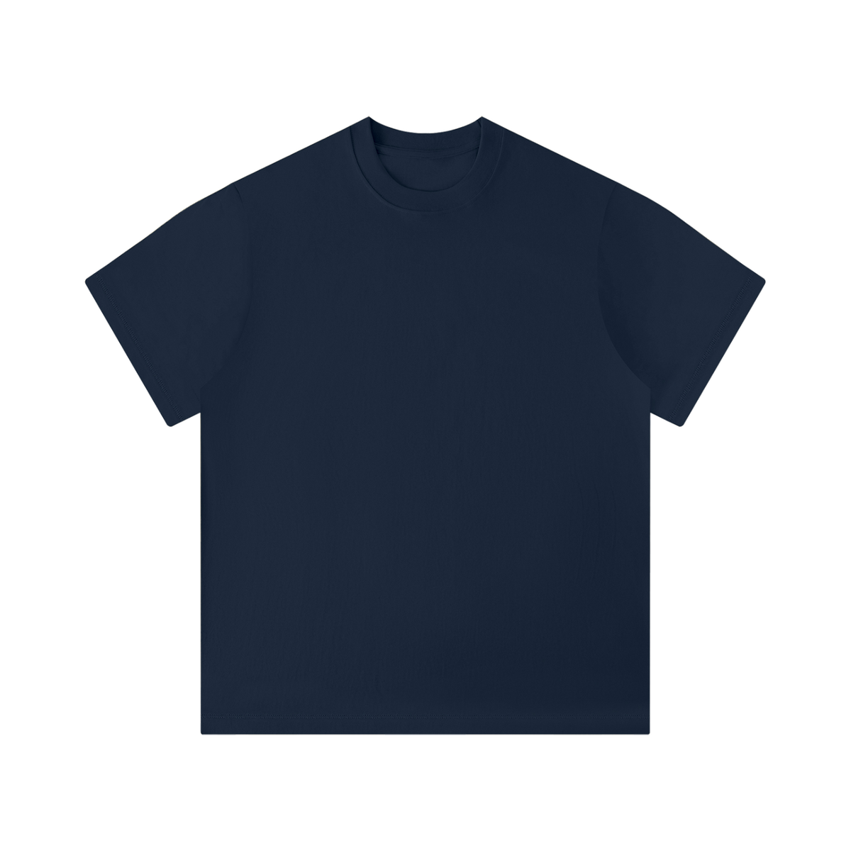 MIROLYUB Unisex Solid Color Regular Fit T-Shirt — Navy Blue — front view